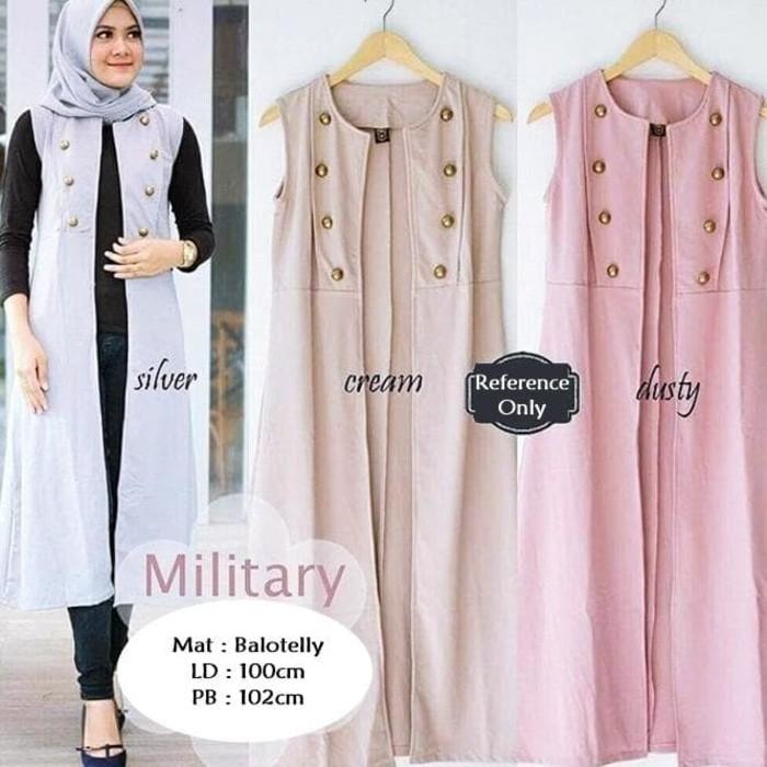 Vshop91jkt - Military Vest Cardigan Panjang Longvest Panjang Blazer Panjang Baju Muslim Pakaian Muslim Atasan Muslimah Kemeja Muslim Pakaian Anak Muslim Tunik Muslim Baju Koko Longdress Dress Panjang Dress Pendek Dress Polos Tunik Polos Blus Muslimi