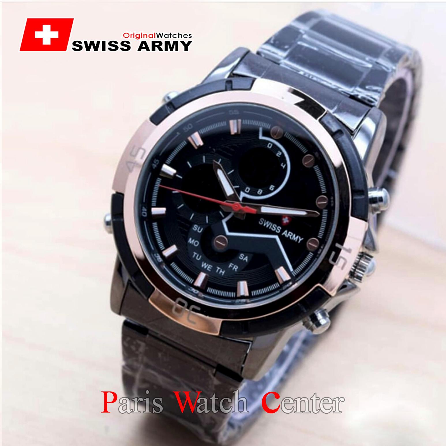 Buy & Sell Cheapest UXCELL M6 316 Best Quality Product Deals Swiss Army Dual Time Jam Tangan Pria Jam Tangan Trendy Jam Fashionable