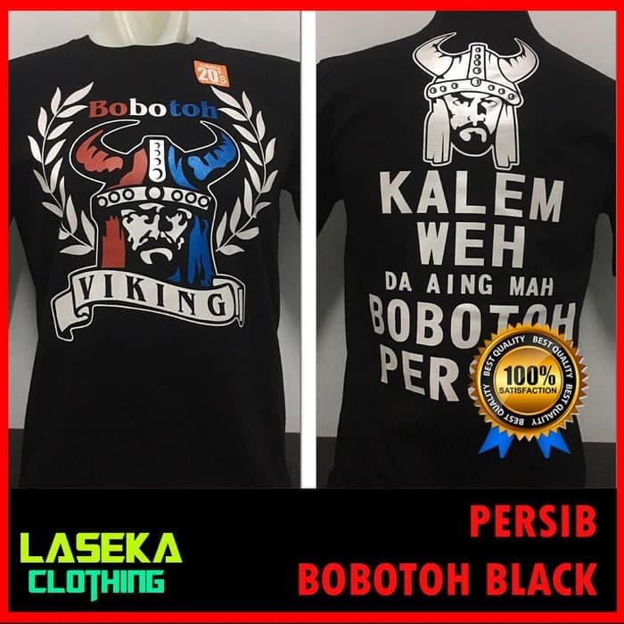 KAOS BAJU DISTRO BOLA MURAH PERSIB VIKING BOBOTOH BLACK - 3I5eK0