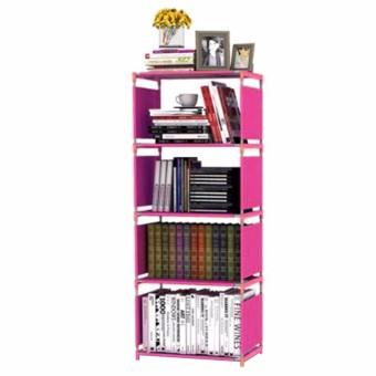 Rak Buku Portable SINGLE / Lemari Serbaguna 4 Susun 50.5x 30.5 x144 CM