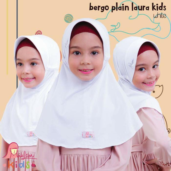 MiuLan Bergo Hijab Jilbab Kerudung Anak Praktis Adem Polos PLAIN LAURA