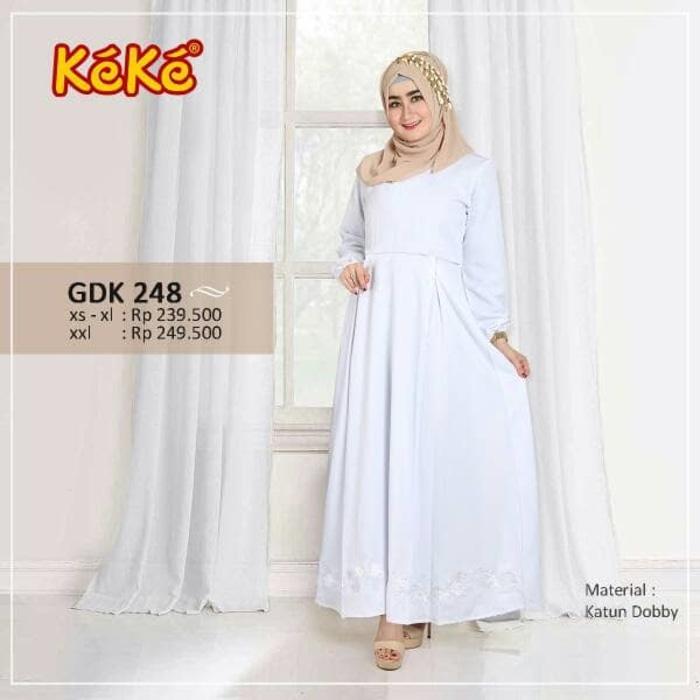 GAMIS PUTIH KEKE GDK 248