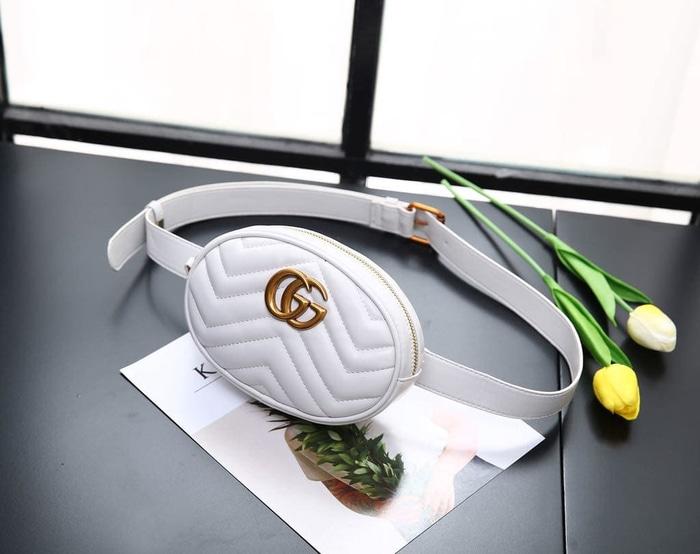BEST SELLER!! Gucci Tas Pinggang GG Love-Tas Wanita -tas Cantik - Tas Import -tas Murah- tas original