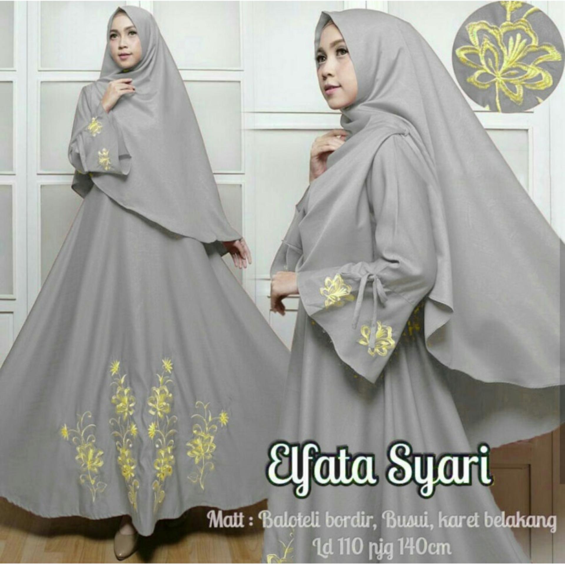 EYATA Dress Gamis SYARII BALOTELI BORDIR MUSLIM GROSIR TANAH ABANG