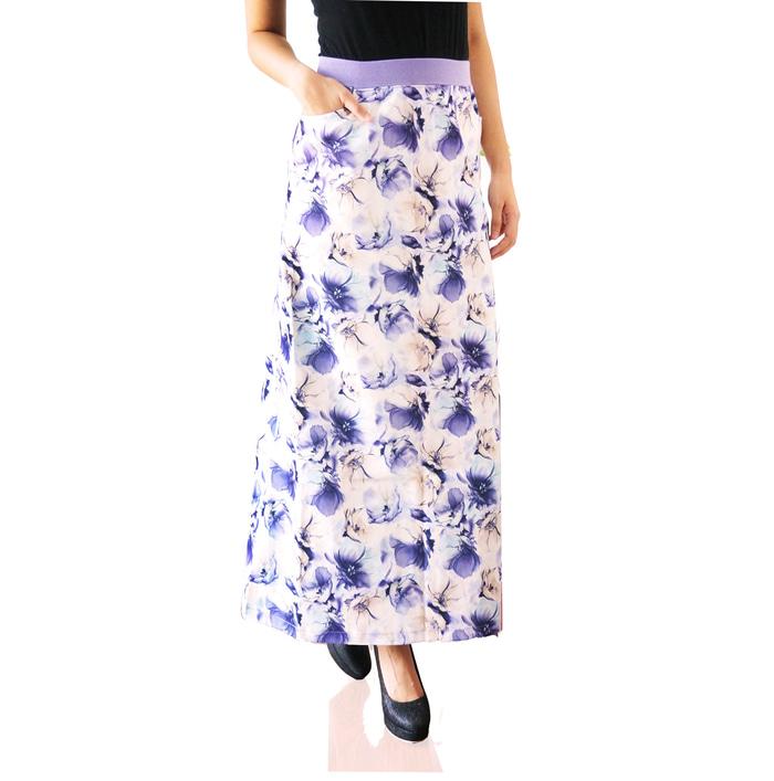 Rok panjang zazzy / rok skinny motif bunga bahan berkualitas bagus
