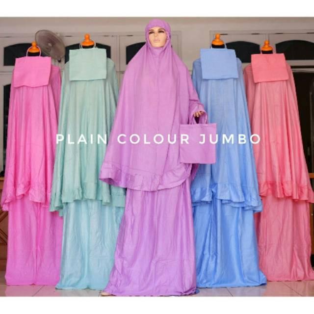 Mukena Murah Bali Polos Warna Pastel Putih