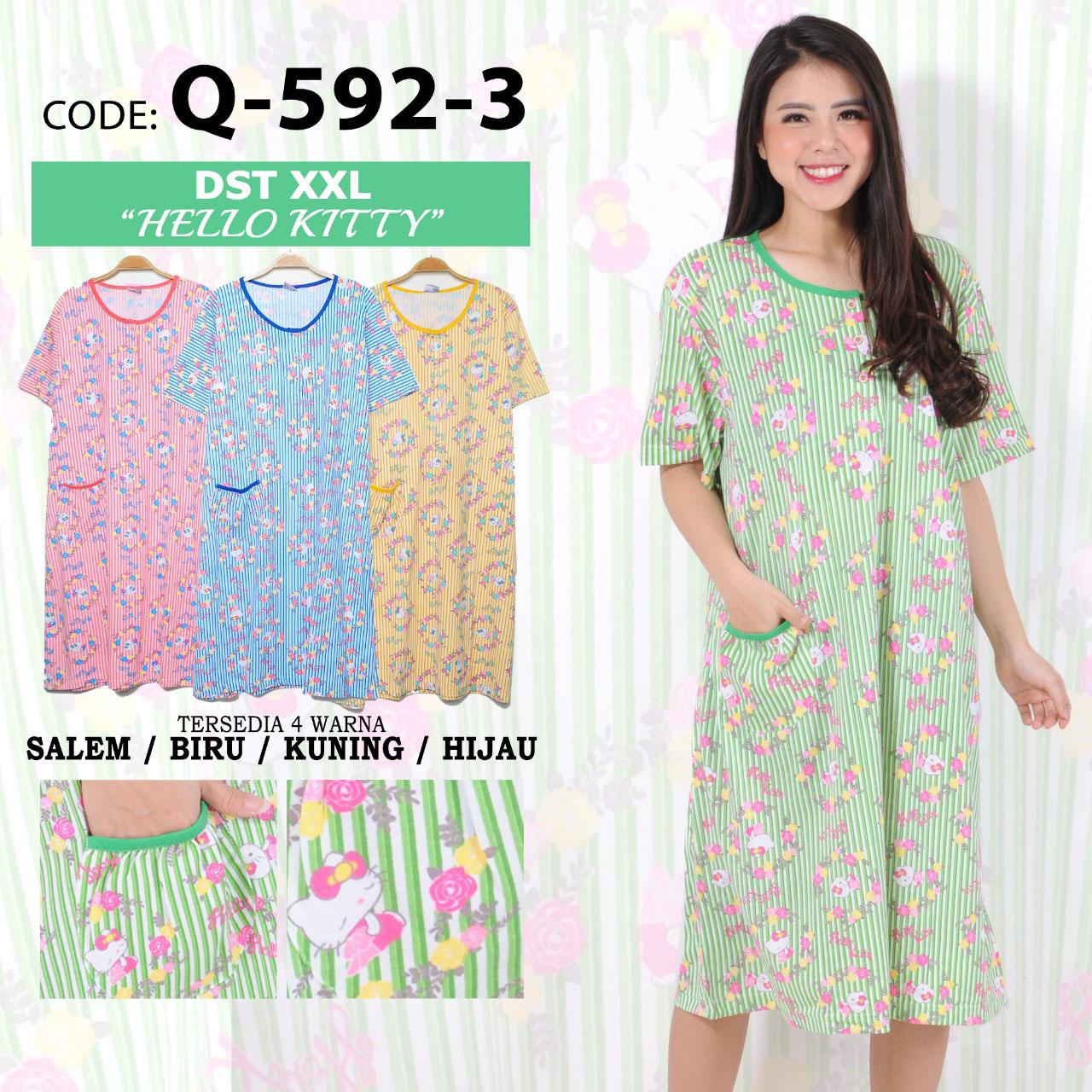 KiozLapak Daster Baju Tidur Dewasa XXL - Hello kitty