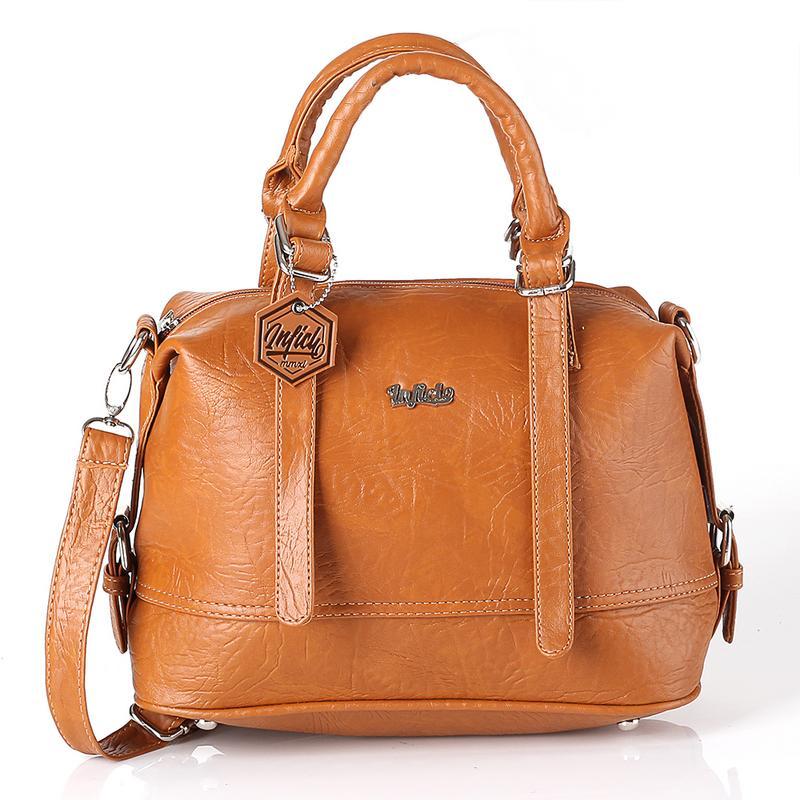 Inficlo SRI 697 Tas Wanita Handbag - bahan lotus - 28x25x15 - Murah & berkualitas (coklat)