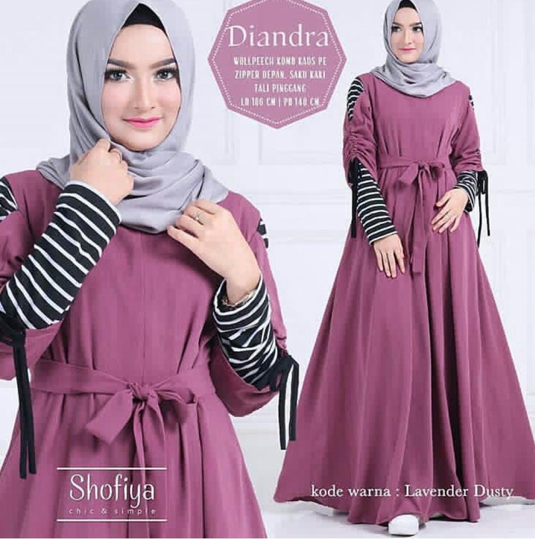 RUVAGO- DRESS WANITA GAMIS CANTIK DRESS KEKINIAN DRESS ADEM MAXI WANITA DEWASA MURAH HIGH QUALITY DIANDRA