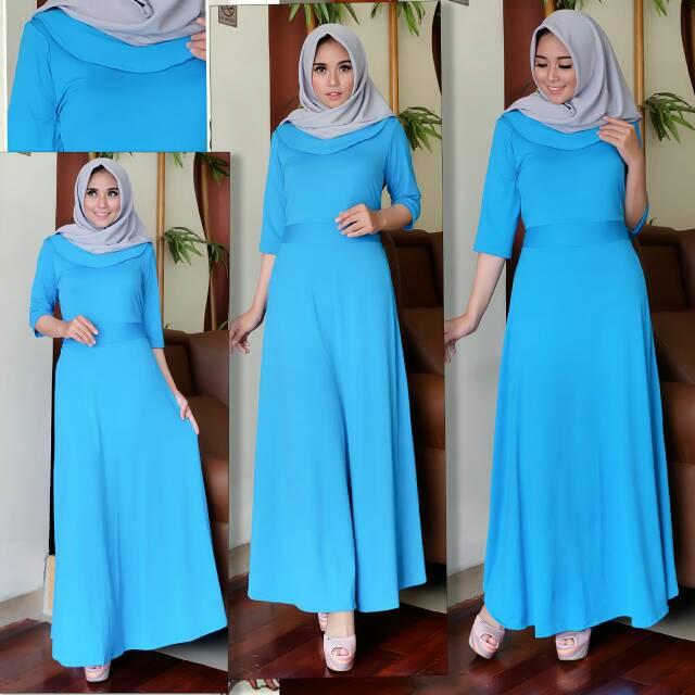 Baju Gamis Muslimah Murah - Pakaian Maxi - Baju Muslim - Ada Variasi Warna Silakan Pilih