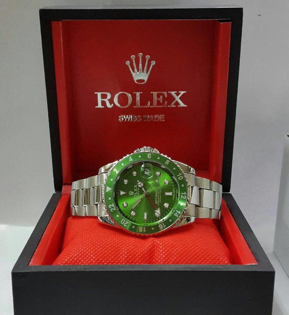 Jam Tangan Rolex GMT Master II Silver Dial Green