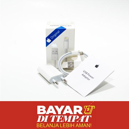 Charger For iPhone 5 / 6 / 6+ / 7 Batok Charger With Kabel Data Kualitas Original ORI - Bisa Untuk iPhone 4 4s / iPhone 5 5c 5s / iPhone 6 / iPhone 6s / iPhone 6+ 6s+ / iPhone 7 7+ / iPhone 8 / iPhone X