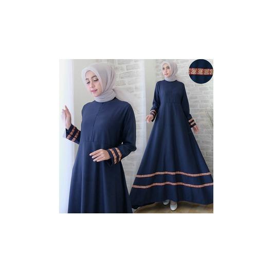 MARLINA MAXI / matt full balotely kombinasi pita songket / maxi busui pinggang belakang karet / gamis / Pakaian Wanita