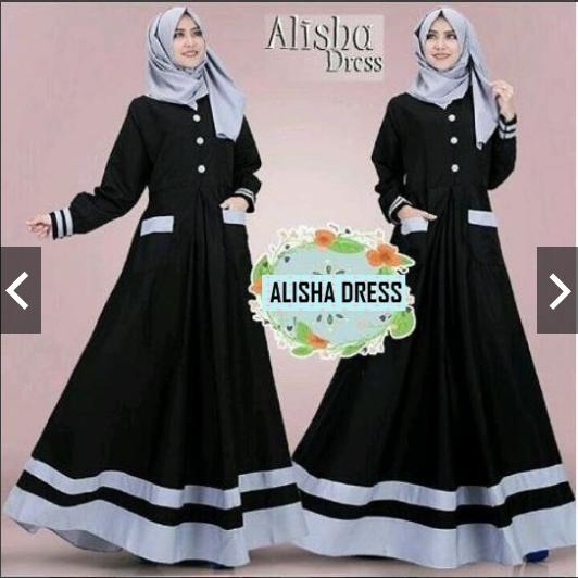 LUCYNDA BAJU MUSLIM | ALISHA DRESS | GAMIS SYARI BUSUI 