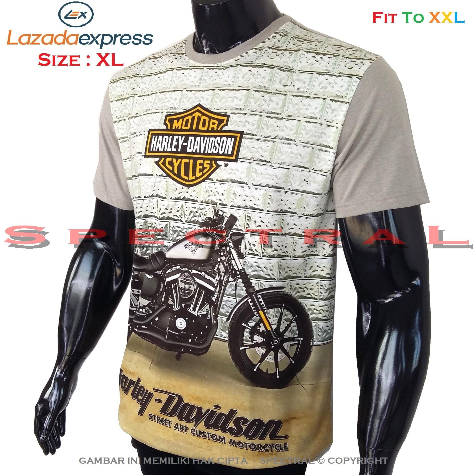 Spectral – 3D Harley Davidson Kualitas HD Printing Size XL Fit To XXL Soft Rayon Viscose Kaos Distro Fashion T-Shirt Atasan Oblong Baju Pakaian Polos Pria Wanita Cewe Cowo Lengan Murah Bagus Keren Jaman Kekinian Jakarta Bandung Gambar Mobil Motor Otomotif