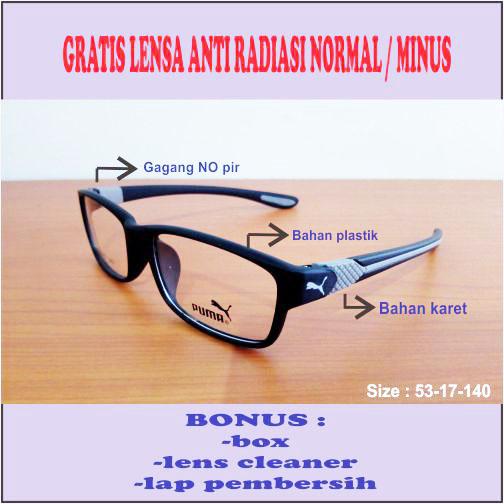 FRAME KACAMATA MINUS KOREA PUMA 833 FREE LENSA ANTI RADIASI