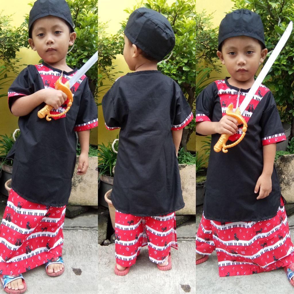 Size L Usia 3-5 Thn An SARKOCI / SARUNG KOKO PECI ANAK / BAJU MUSLIM
