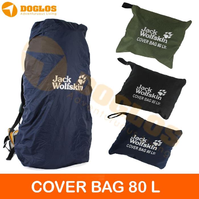 Rain Cover bag 80 Liter JWS Jack Wolfskin tas ransel Carrier gunung - OhTg13