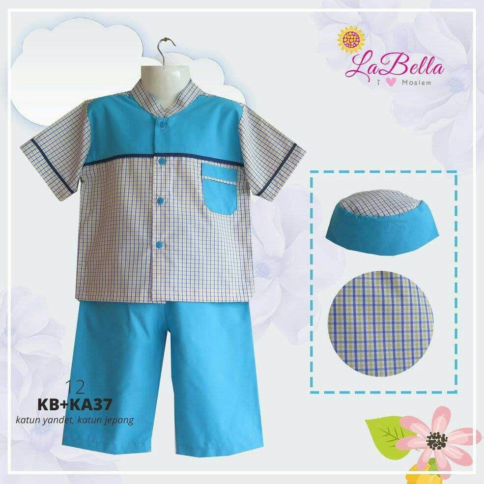 〘LaNgsunG dIStRiBUTOR〙VM246 Baju Muslim Anak Koko LaBella Biru KA37-KJY-1112