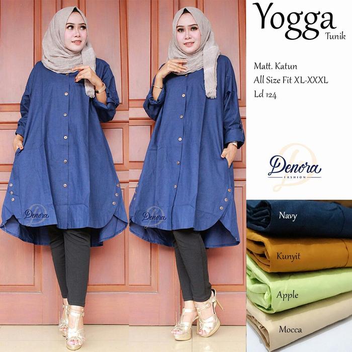 baju wanita blouse tunik yogga jumbo muslim trendi modern modis lucu