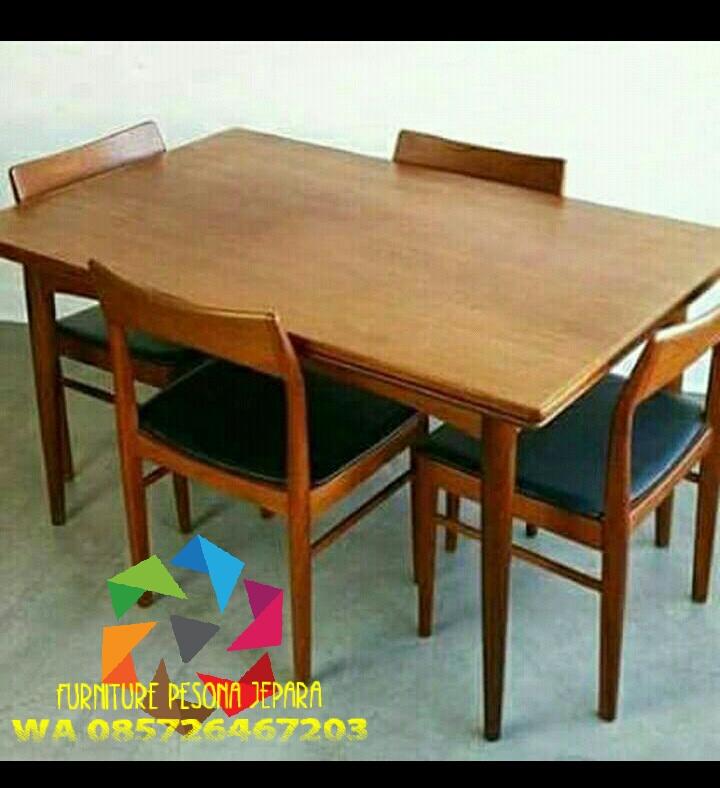 Meja makan minimalis kayu jati. PESONA JEPARA 23