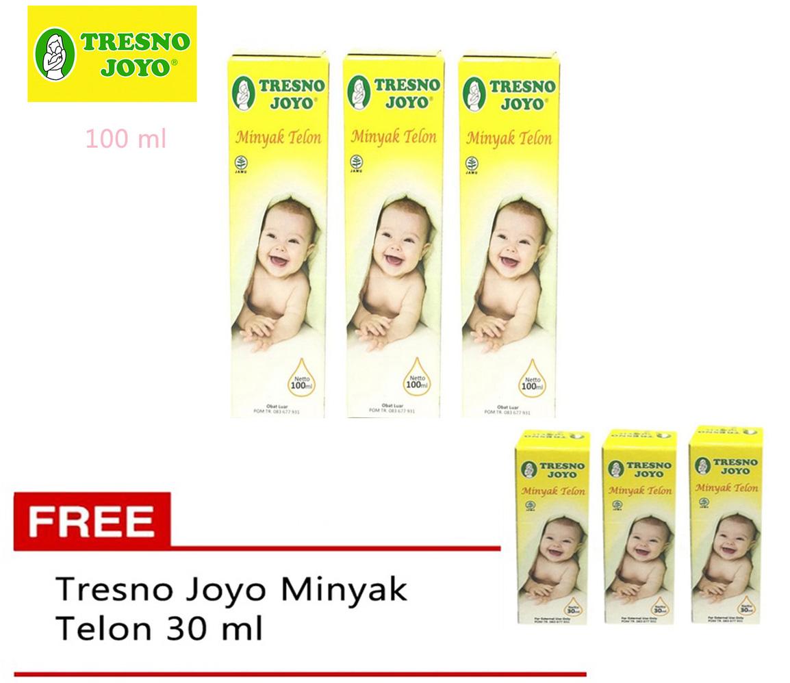 Paket Promo Tresno Joyo Minyak Telon 100ml + Free 30ml ( isi 3 x 100ml + 3 x30ml)