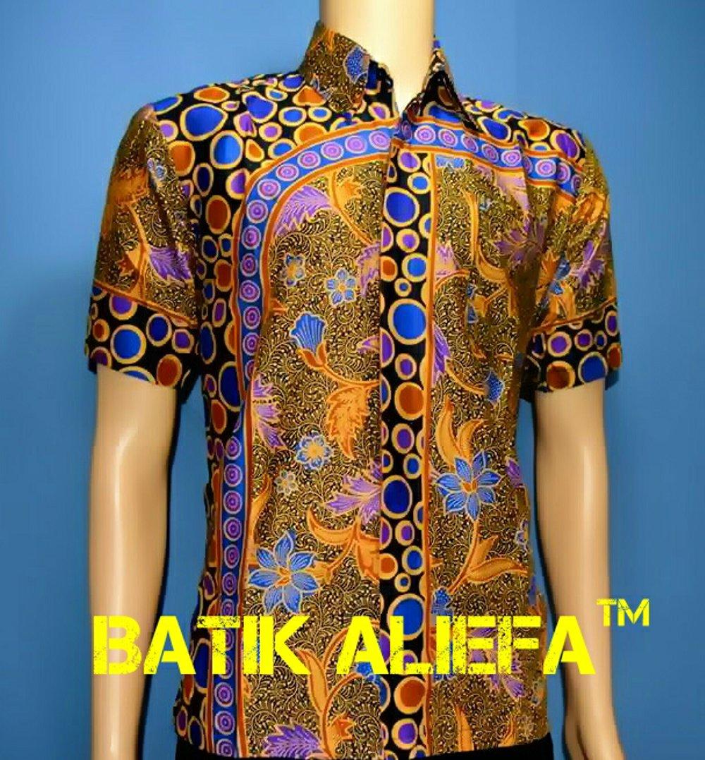 Kemeja Hem Baju Batik Pria Polka Biru Trand Fashion Pekalongan Indonesia Terbaru di lapak Batik Aliefa Pekalongan aliefa99