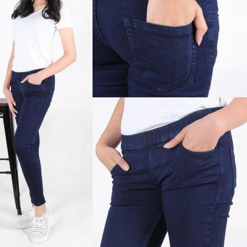 Celana Karet / Celana Pinggang Karet / Celana Jeans Big / Jeans Jumbo Wanita / Jegging / Celana Jeans Legging Pinggang Karet Wanita Big Size Stretch / Celana Karet / Legging Jeans / Jegging Jeans / Celana Wanita Jumbo Big Size