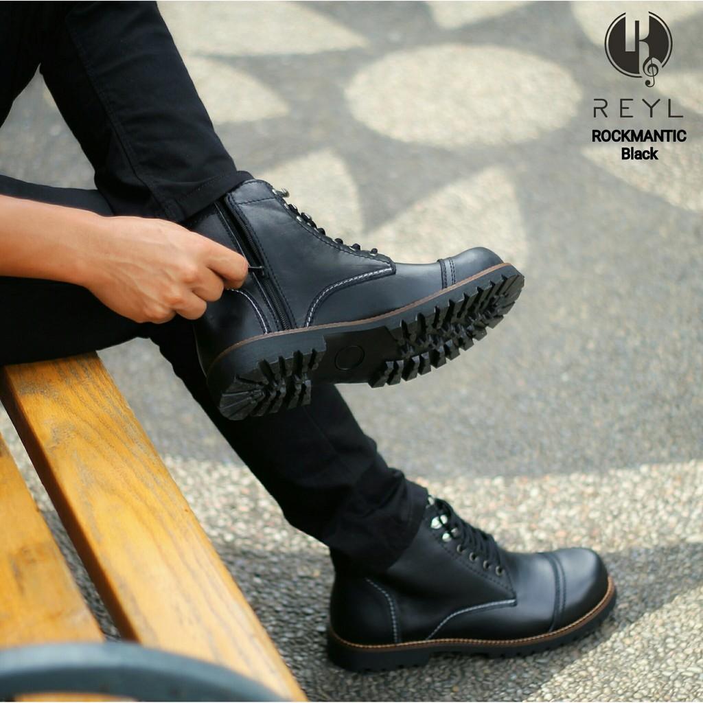 Sepatu Boot Safety Pria Reyl Original Bandung Kulit Sapi Asli Boot Boots Adidas Nike Casual Slip On