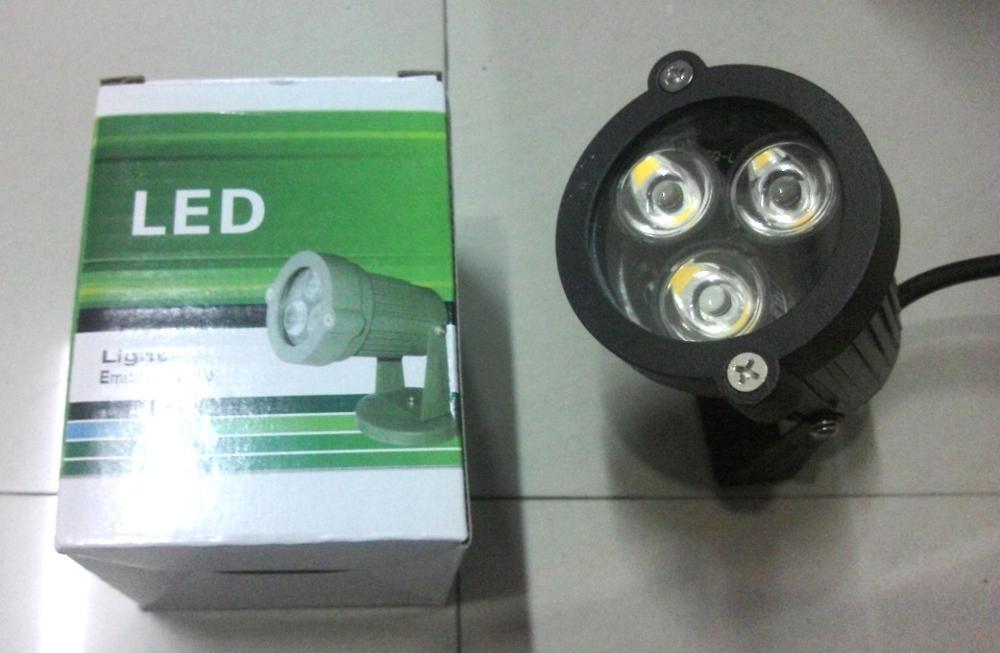 LED Sorot 3W WARM WHITE Lampu Taman Spotlight BULAT 3X1 Watt OUTDOOR Murah