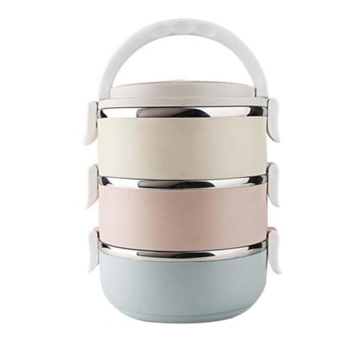 Rantang Makan - Eco Lunch Box 3 Susun Stainless Glossy