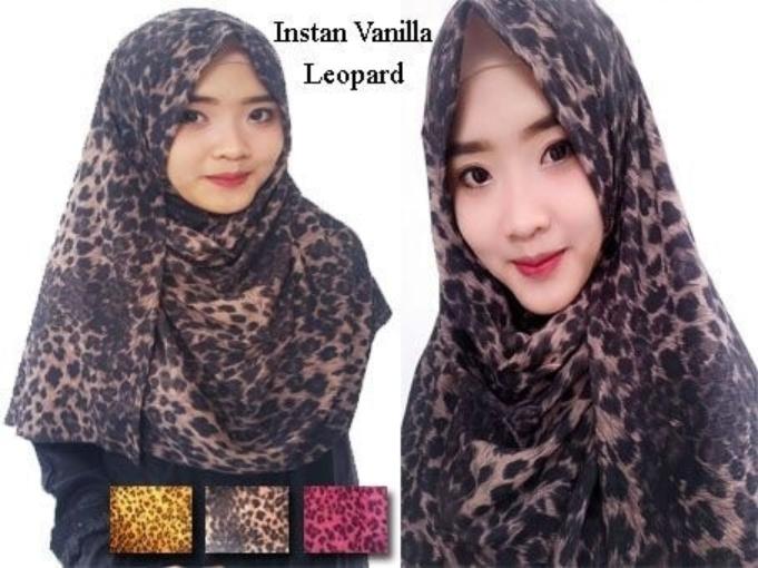 Pashmina Instan Vanilla Leopard