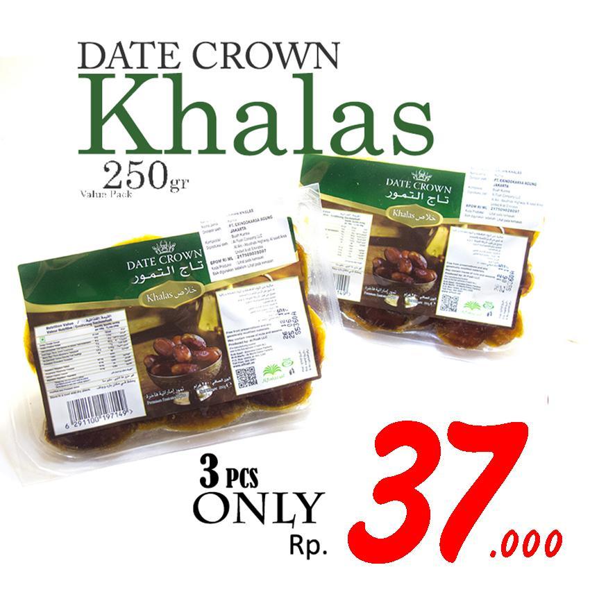 kurma Date Crown Khalas Kurma Emirates 250g get (3pcs)