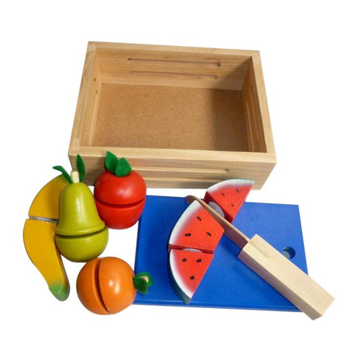 BEST SELLER!!! Mainan Edukatif - mainan balok kayu -potong Sayur/potong Buah/Roti - MRnNRd