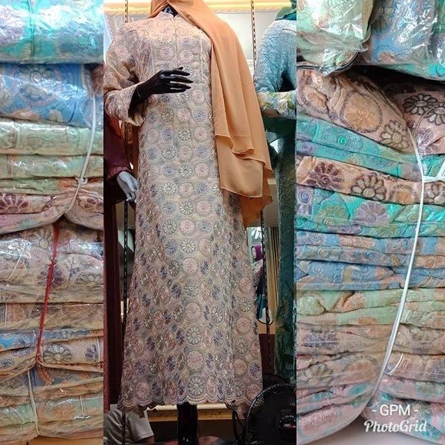 Gamis Bahan Sari India / Gamis Mewah Sari India