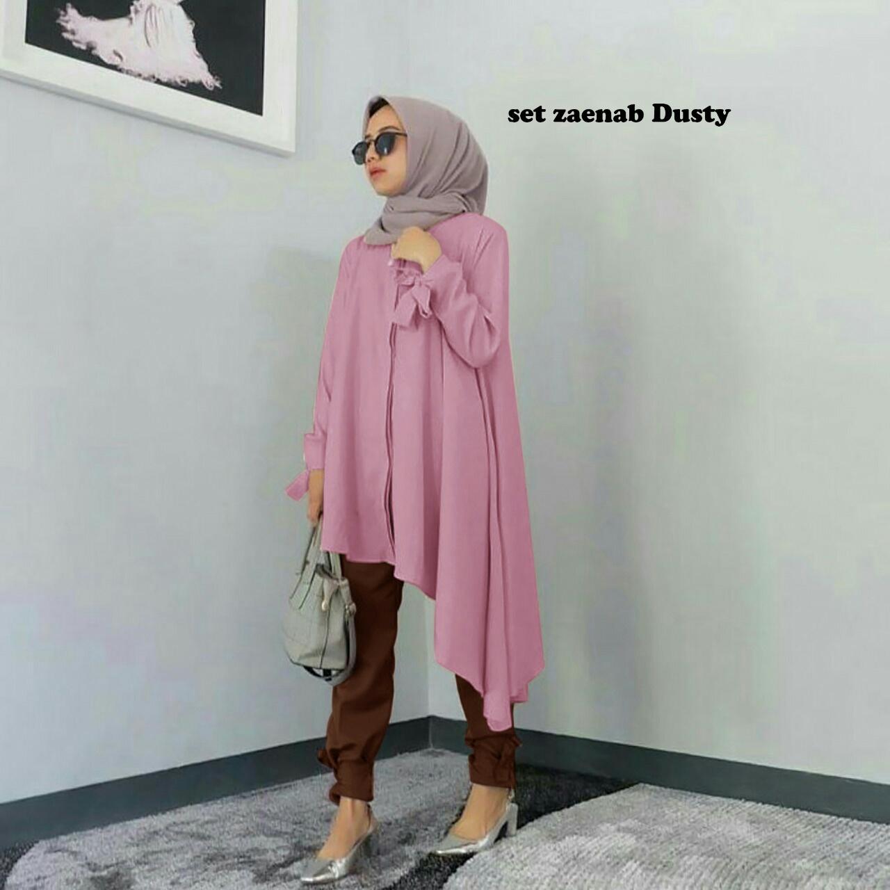 J&C Setelan Zaenab / Setelan Wanita / Celana Muslim / Setelan Maxi / Setelan Baju Muslim / Setelan Muslim / Hijab Fashion / Hijab Style / Blouse Muslim / Baju Celana Muslim / Setelan 2 in 1 / Batik Muslim