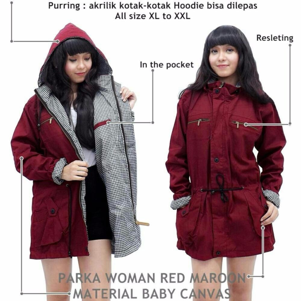 Azkar Jaket Parka Wanita Premium (Maroon)