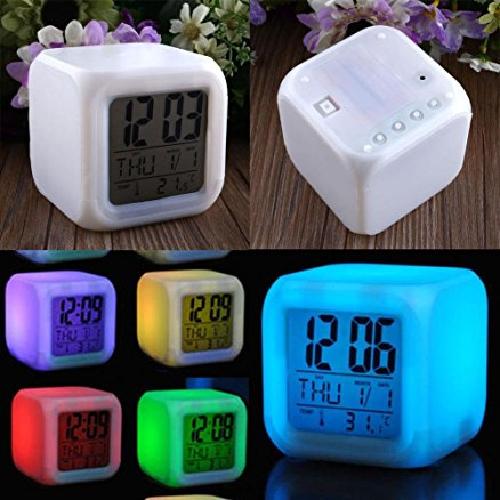 Yang unik Jam Weker Unik Digital 7 Warna / Moody / BERKUALITAS / PACKING AMAN DENGAN DOUBLE WRAP