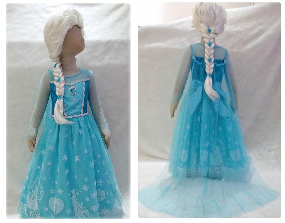 BAJU ANAK DRESS KOSTUM FROZEN ELSA (05) ROK MOTIF