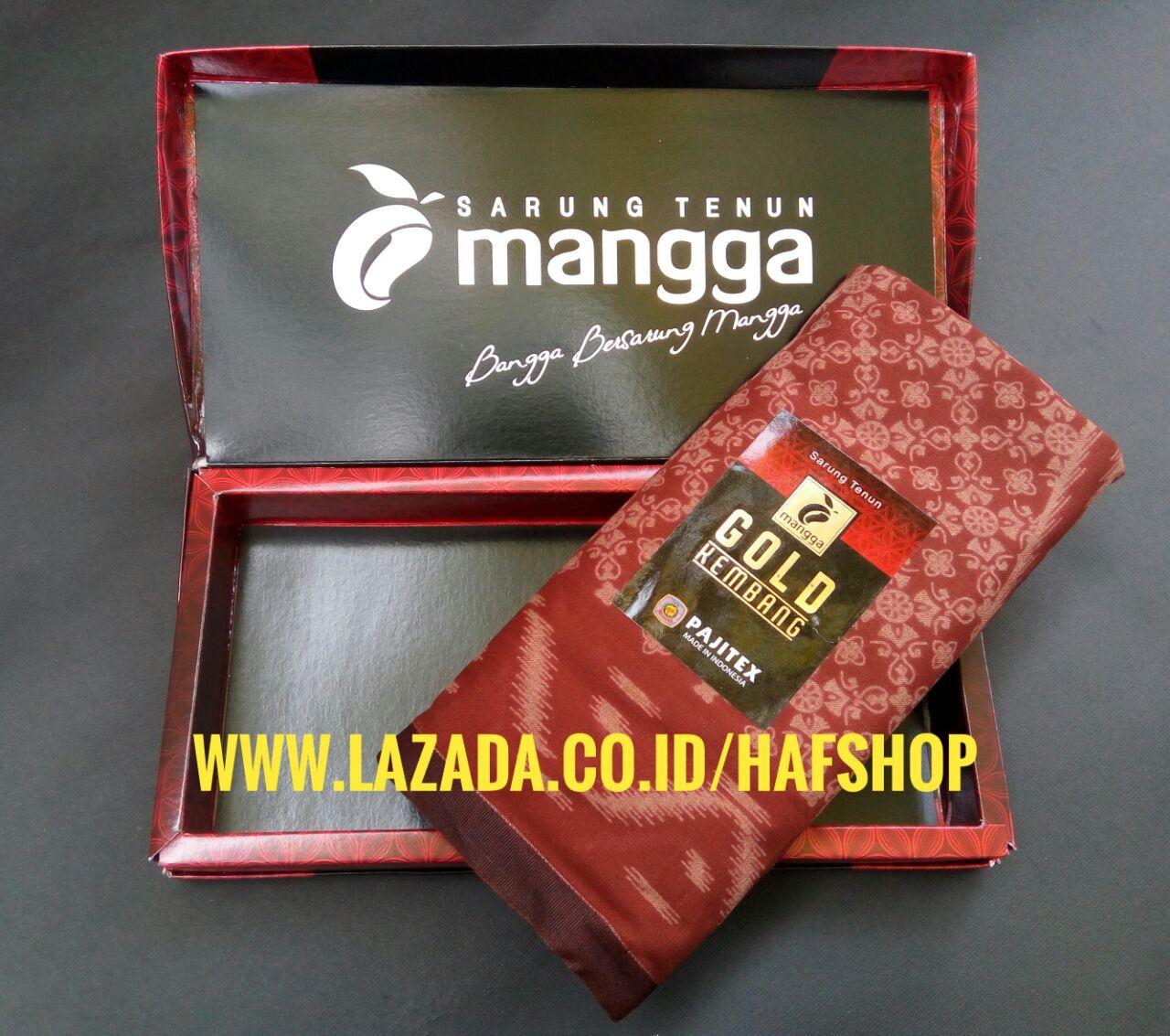 1 Kodi (20 buah) buah Sarung Mangga - Sarung Tenun Mangga - Sarung Sholat Pria Dewasa - Sarung Mangga Gold Kembang - Sarung Pajitex