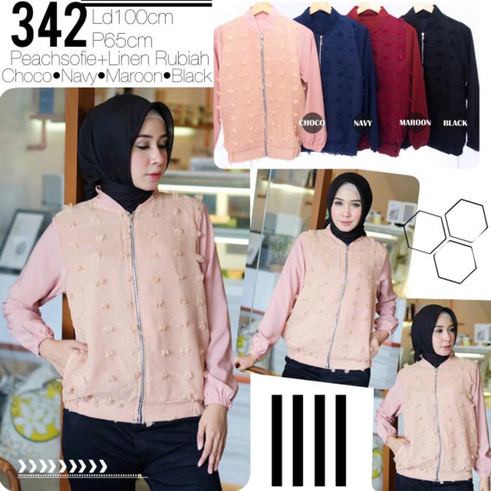 342 BESTSELLER JAKET BOOMBER PUSAT GROSIR atasan hijab blus gamis