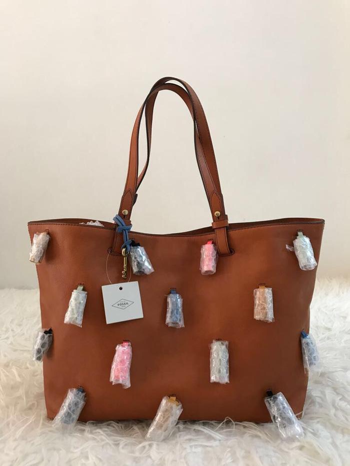 Jual Tas Fossil Rachel Shopper Tassel Brown NWT - 9EDiwF
