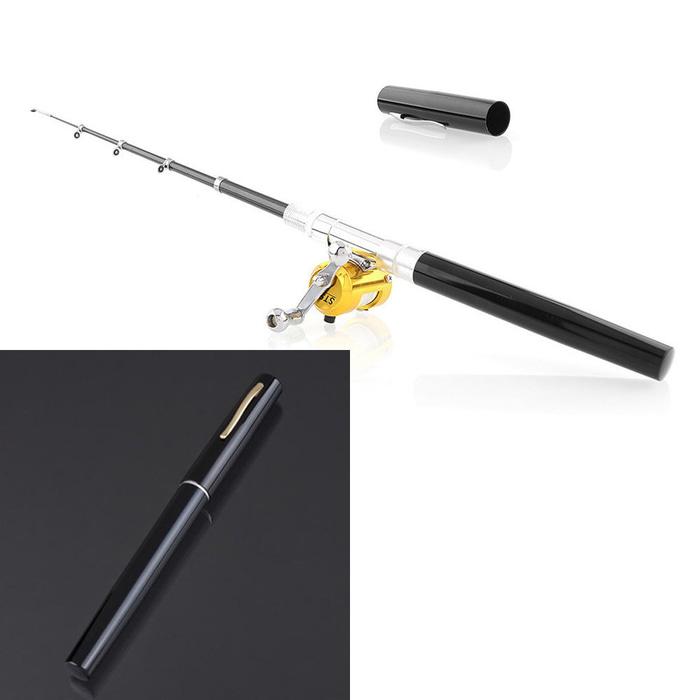Pen Fishing Rod Pena Pulpen Pancingan Pancing Joran Mini Portable 1M - 9ke2Na