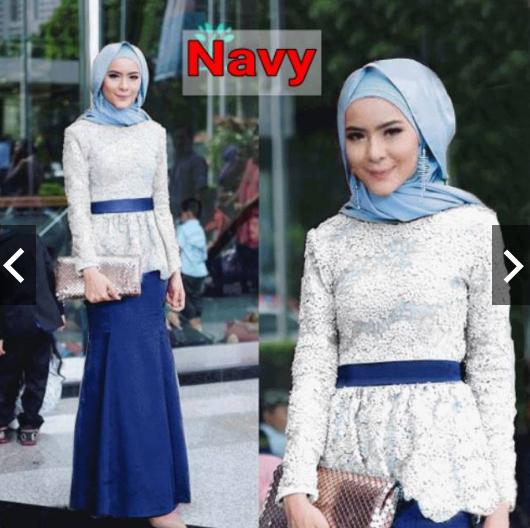 TotallyGreatShop Setelan Batik Wanita - Gamis Kebaya Pesta Modern Brukat Brokat - Wisuda - Fashion Busana Kondangan Hijaber Hijab jilbab Muslimah Gaun Pesta Party Maxi Maxy Dress ihadelia