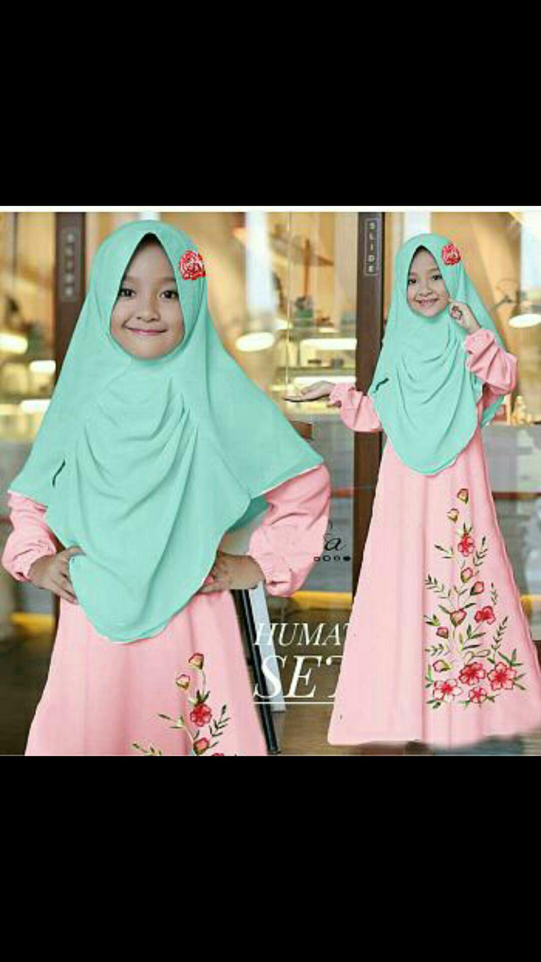 Dabir shop - Gamis anak golden syari kid / Maxi anak sleting depan usia 8-10tahun (tergantung anak)