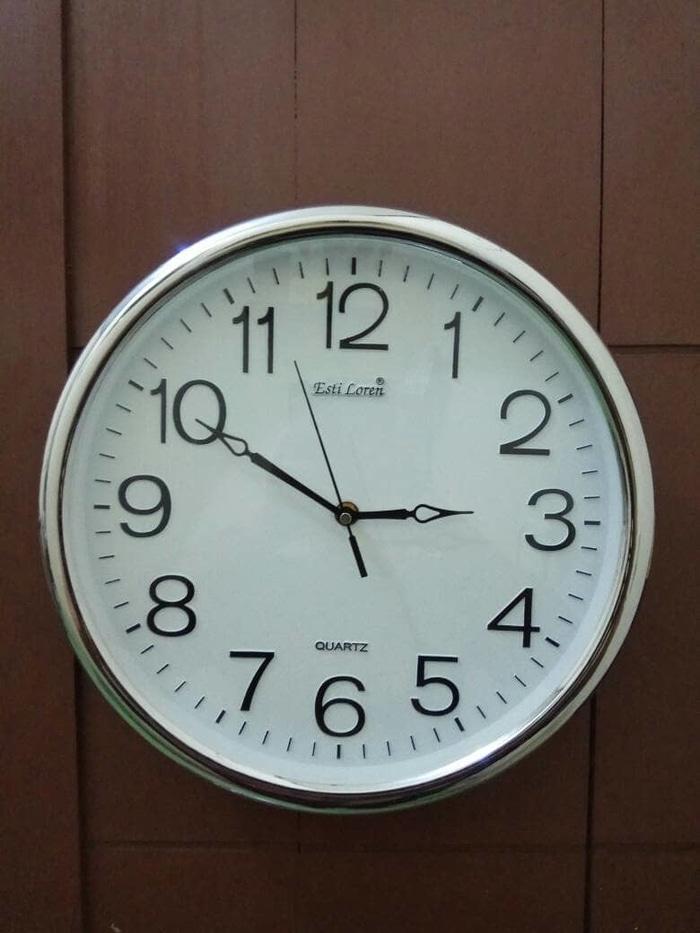 Jam Dinding Melody ESTI LOREN 42039 TAIWAN 32cm detik tidak berisik - g7Q75Y