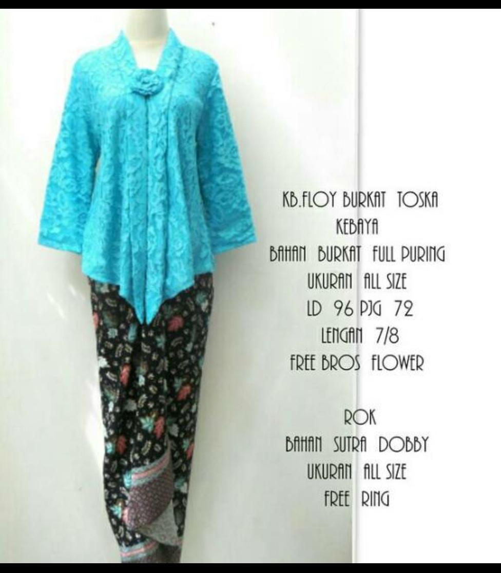 Setelan Baju kebaya modern/kebaya wanita/kebaya brukat furing/kebaya kutu baru FLOY BRUKAT & rok lilit.renda furing - terbaru