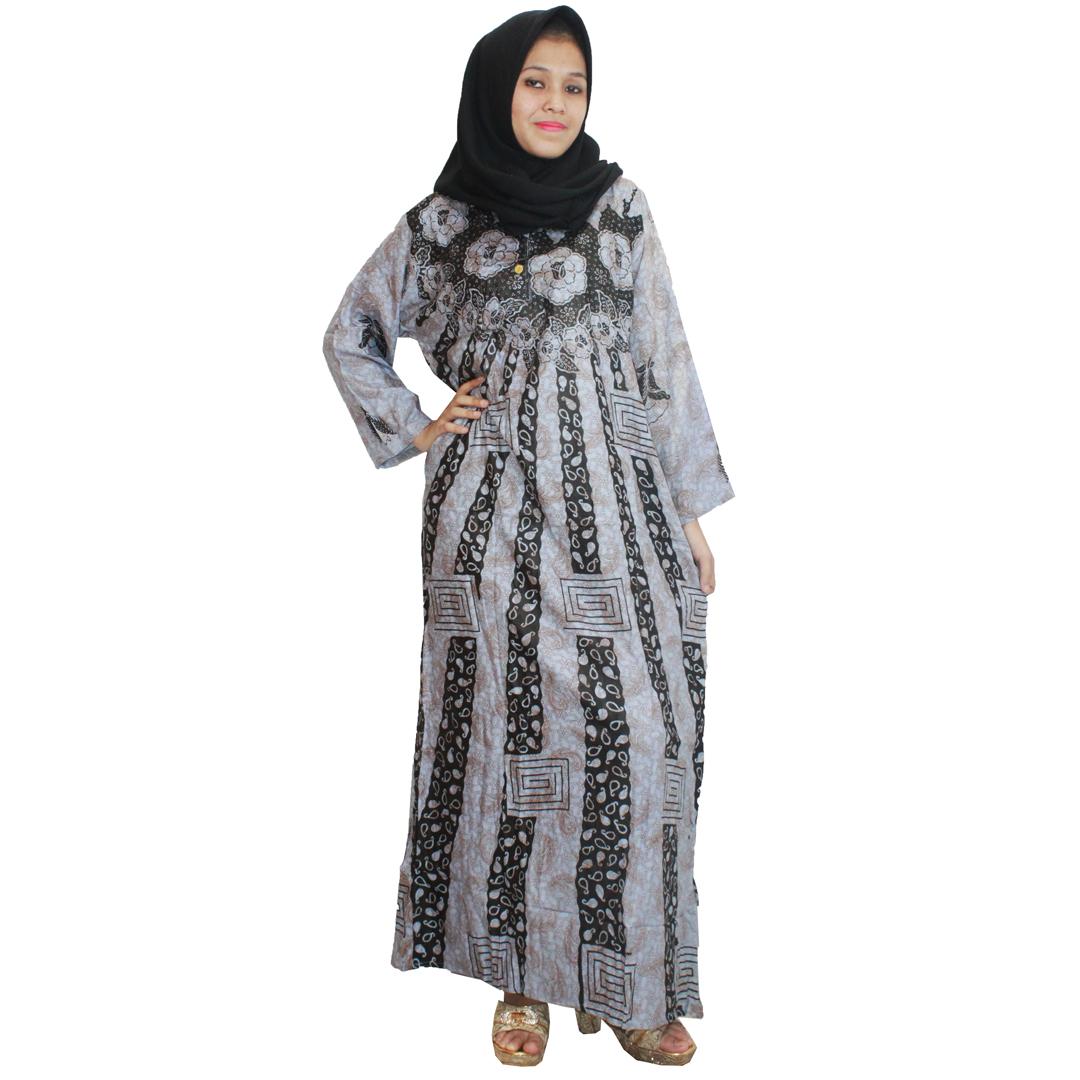 Longdres Batik, Daster Muslim, Pakaian Sehari-hari Wanita, Leher Kancing, Bumil, Busui (LPT001-22) Batikalhadi Online