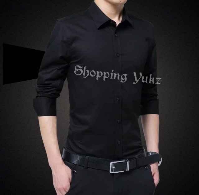 Shopping Yukz Kemeja Pria Lengan Panjang KEM MIT - HITAM / Kemeja Formal Pria / Kemeja Casual Pria / Baju Pria / Atasan Pria / Kemeja Kerja / Kemeja Pria Murah / Atasan Pria / Kemeja Cowok / Atasan Cowok