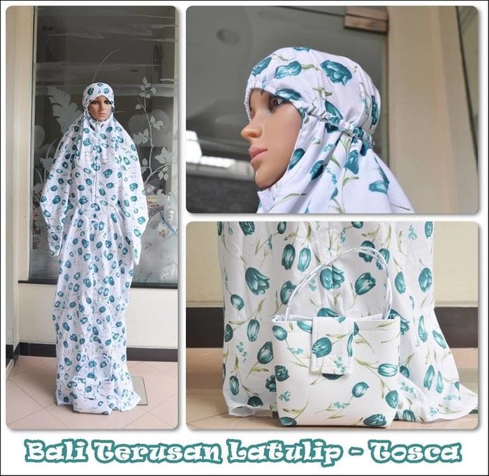 MUKENA BALI RAYON DEWASA TERUSAN LATULIP TOSKA